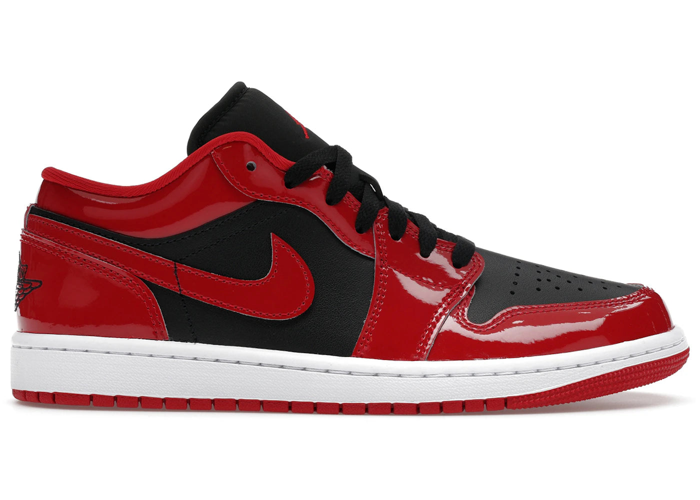 Jordan 1 Low SE Patent Varsity Red Black