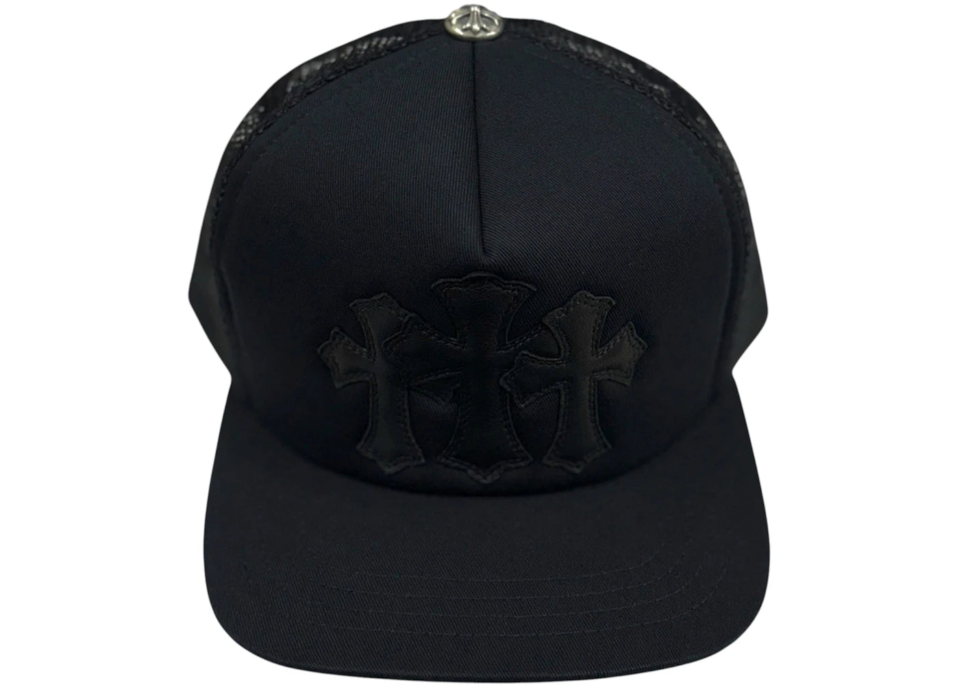 Chrome Hearts Triple Cross Cemetery Trucker Hat Black