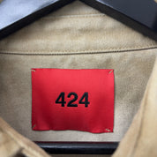 424 Colorblock Denim Button Down Shirt 'Multicolor'