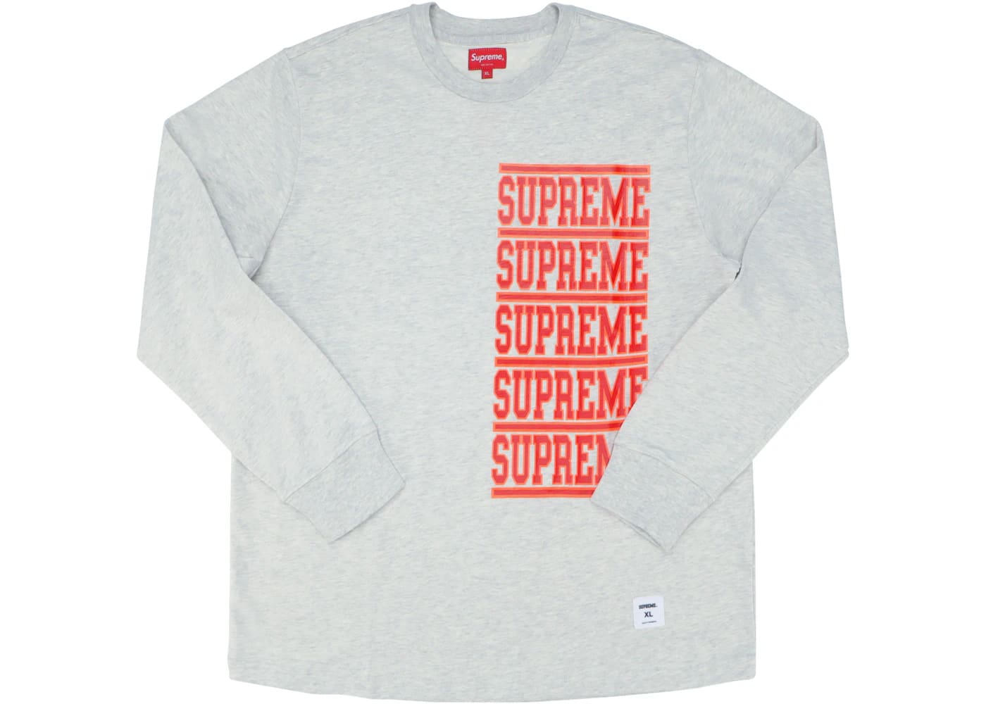 Supreme Stacked L/S Top Ash Grey