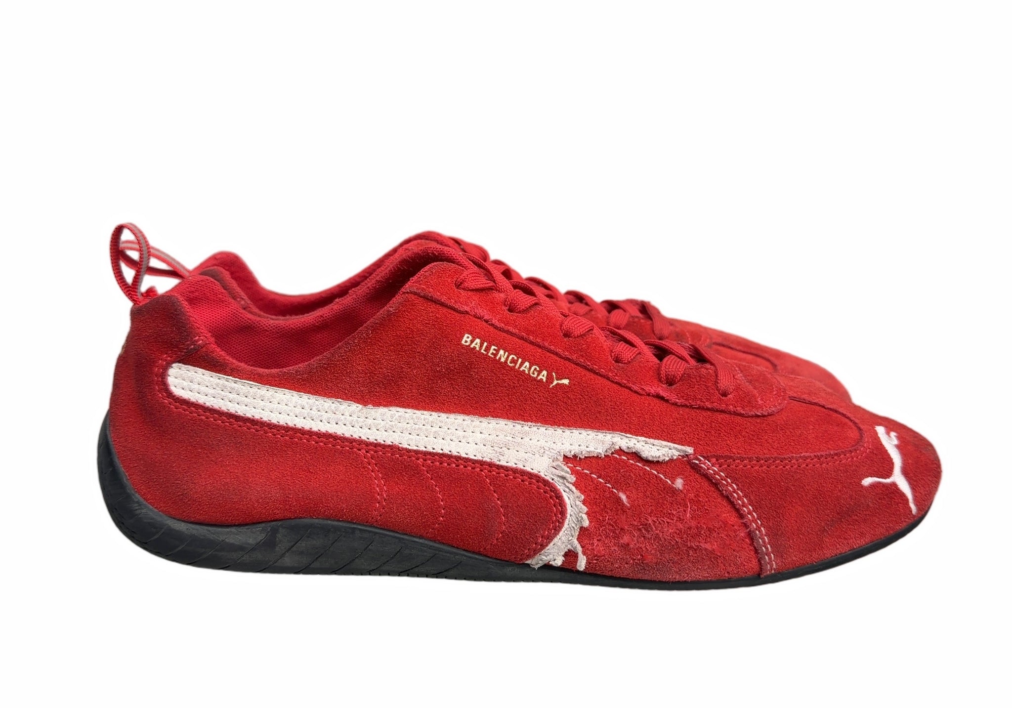 Balenciaga x Puma Speedcat Suede Distressed Red White