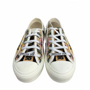 Dior Beige Floral Embroidered Canvas Walk'n'Dior Sneakers