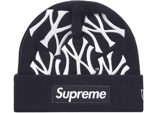 Supreme New York Yankees New Era Box Logo Beanie Navy