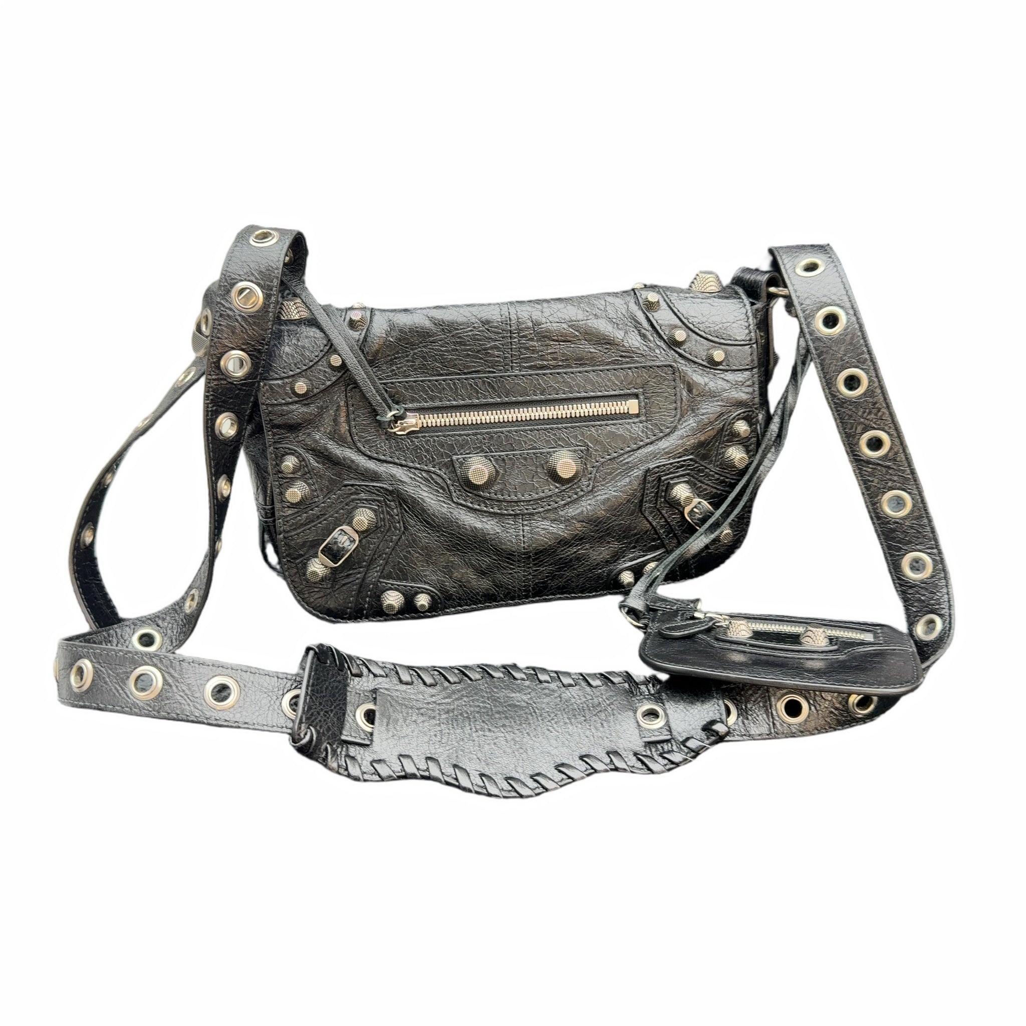 Balenciaga Le Cagole Mens XS Flap Bag Black