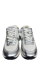 Chanel CC Runner White Silver