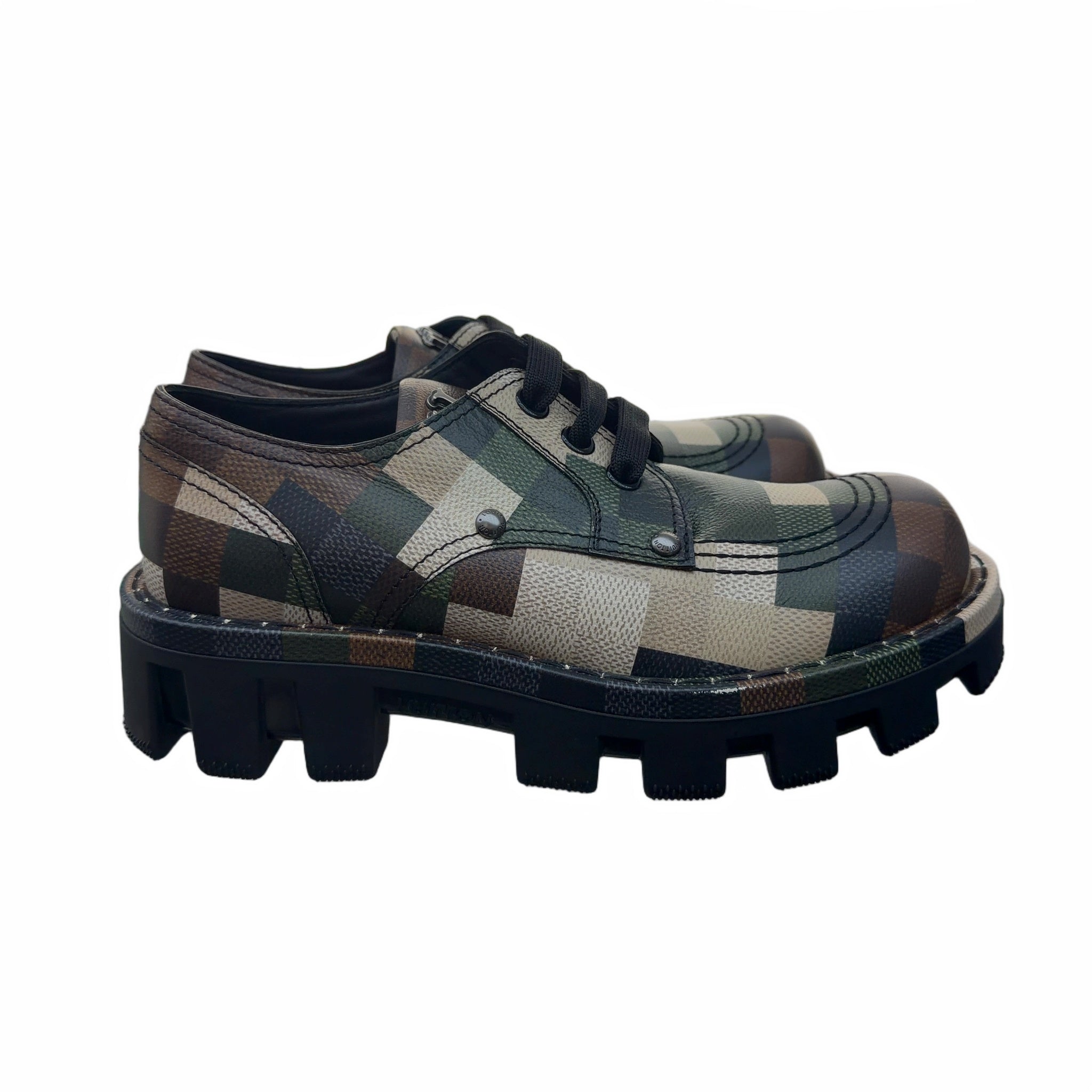 Louis Vuitton Pharrell x NIGO Damoflage LV Checker Derby