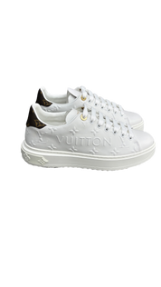 Louis Vuitton Time Out Debossed LV Monogram Leather White White (Women's)