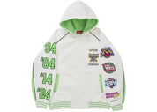Supreme Playoffs Zip Up Hooded Sweatshirt White