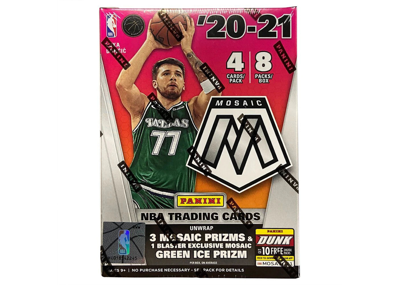 2020-21 Panini Mosaic Basketball Fanatics Exclusive Blaster Box (Green Ice Prizm)