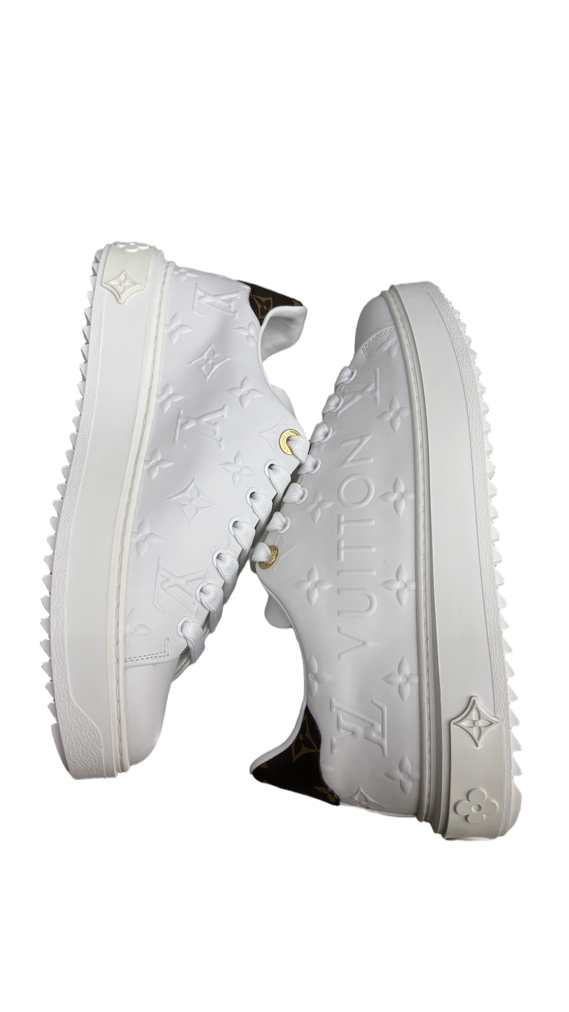 Louis Vuitton Time Out Debossed LV Monogram Leather White White (Women's)