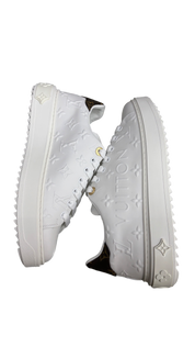 Louis Vuitton Time Out Debossed LV Monogram Leather White White (Women's)