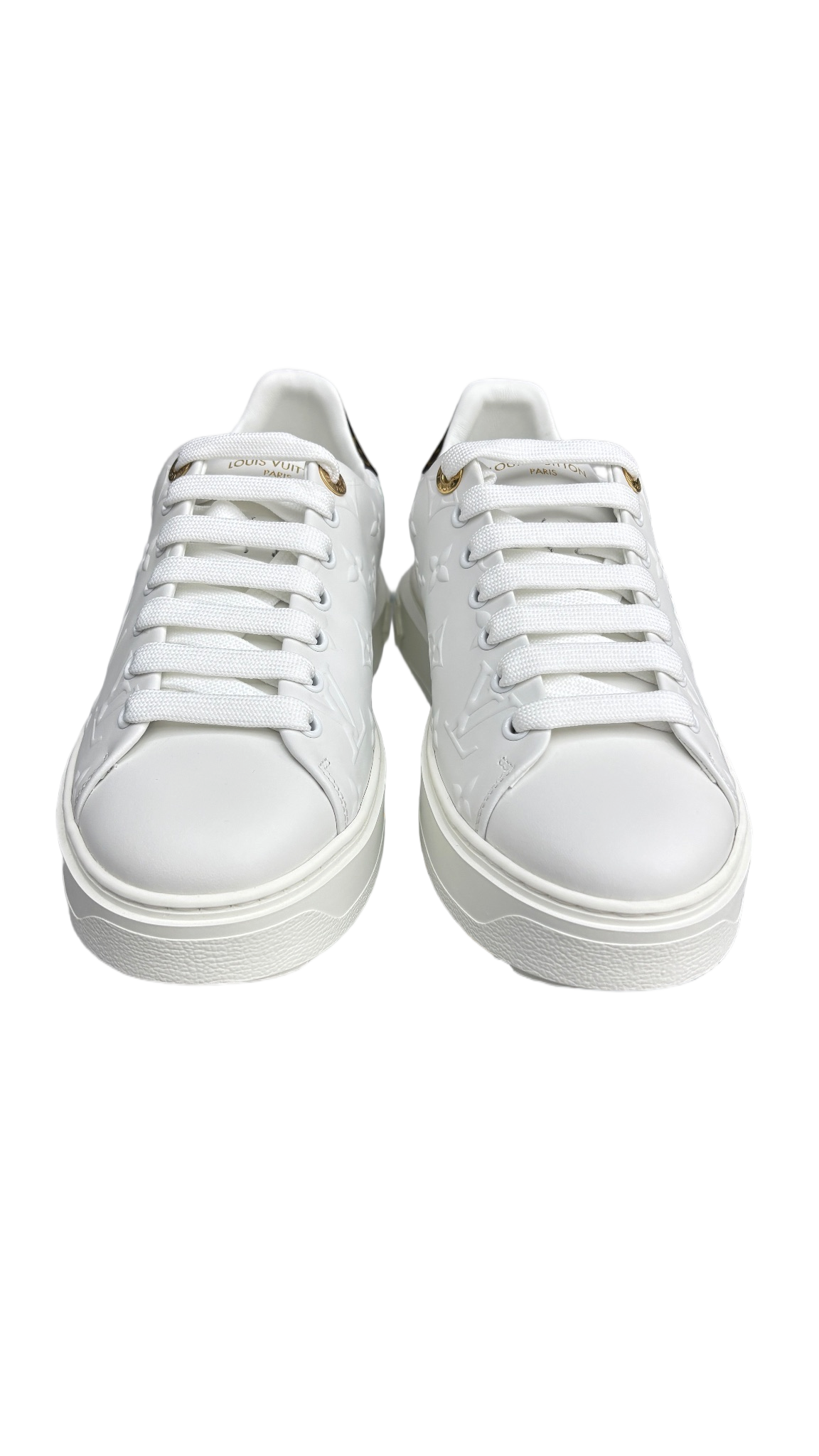 Louis Vuitton Time Out Debossed LV Monogram Leather White White (Women's)