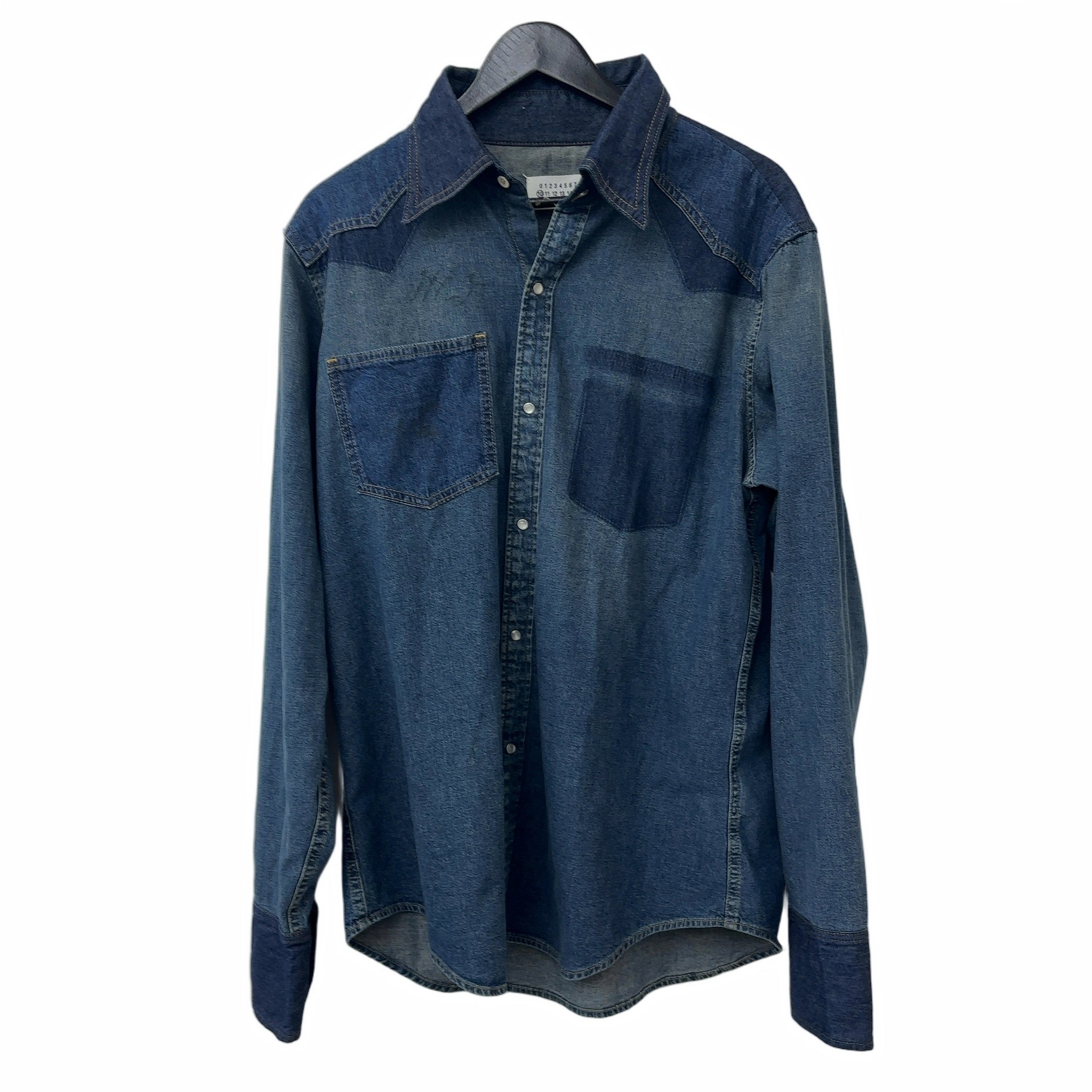Masion margiela faded blue denim