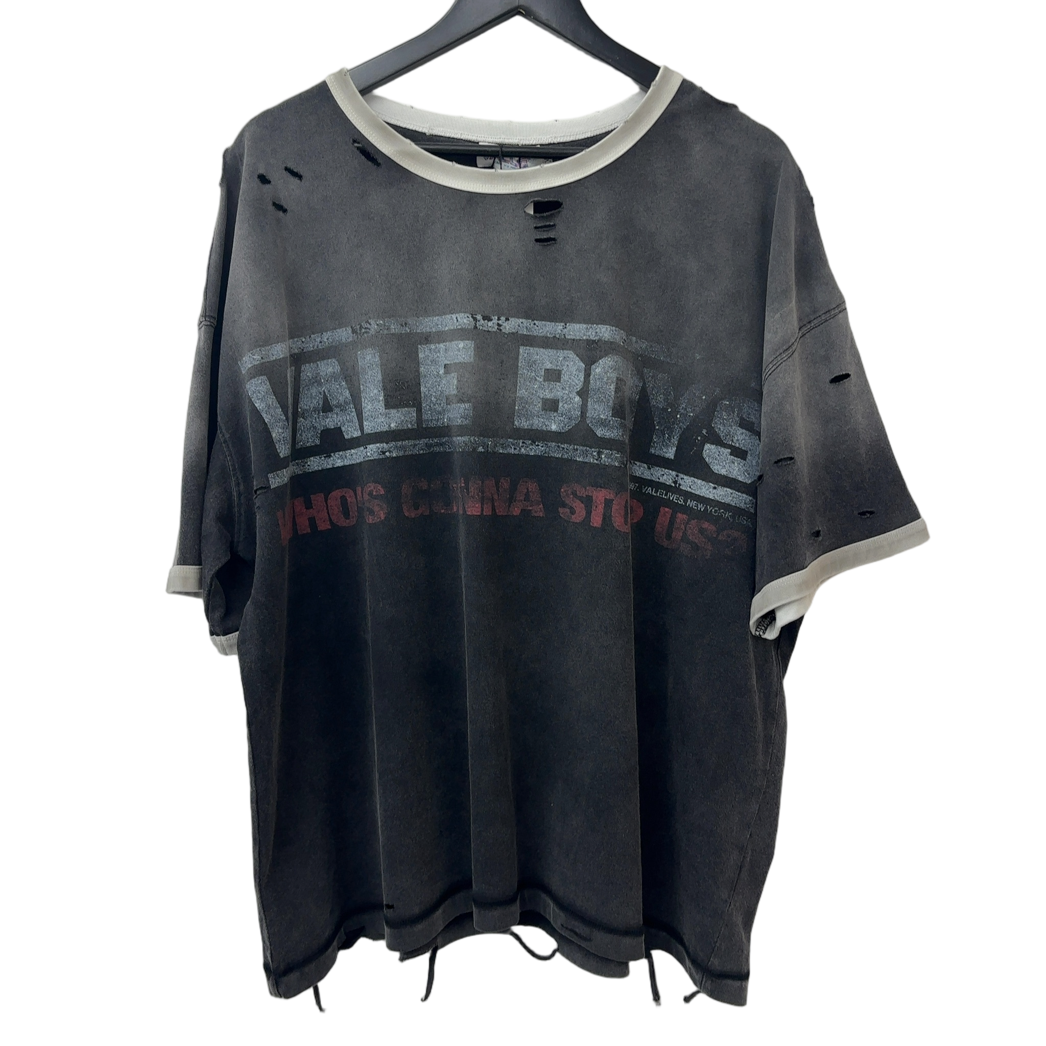 Vale Forever Oreo Ringer Tee Faded Black Grey