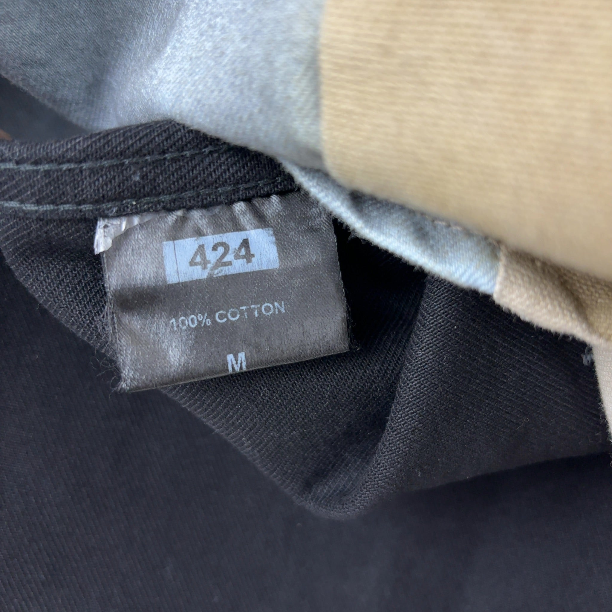 424 Colorblock Denim Button Down Shirt 'Multicolor'