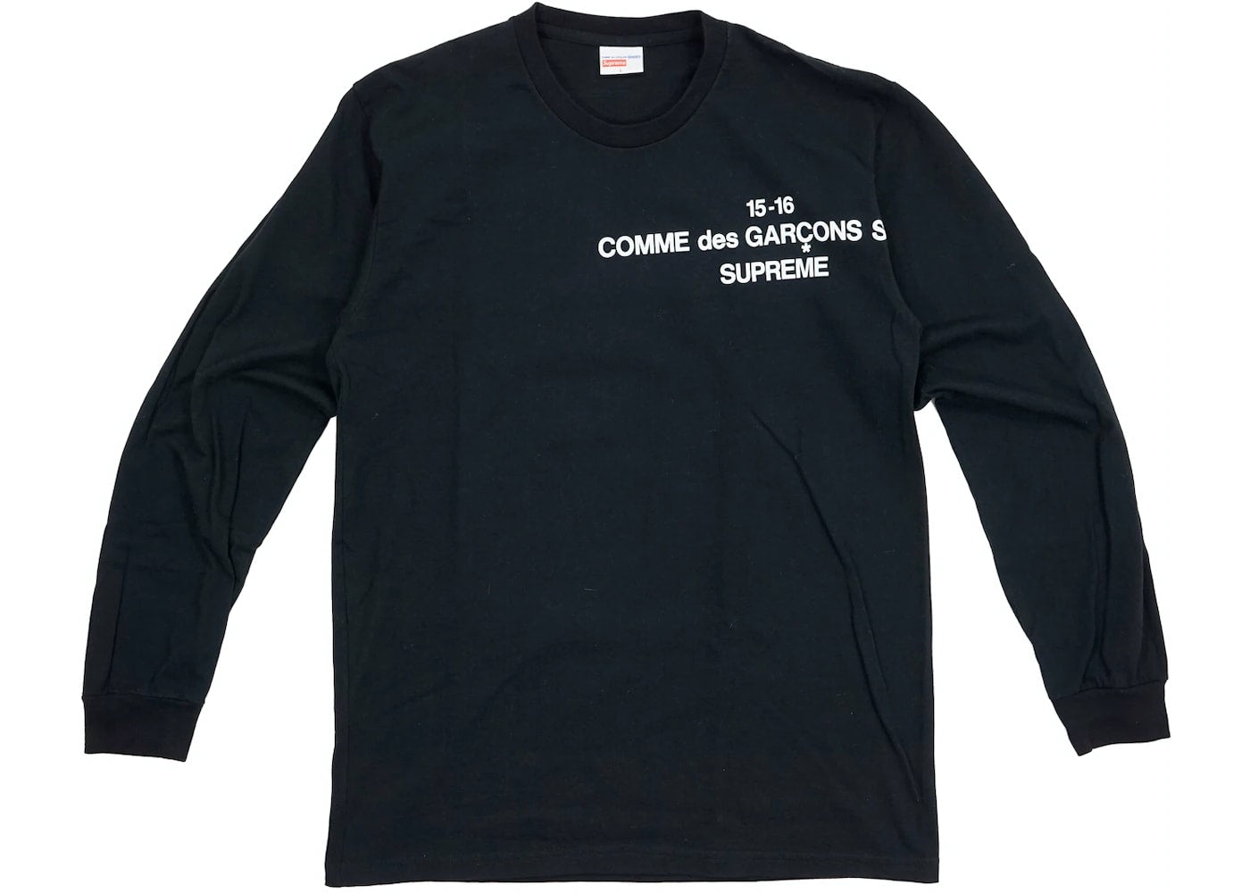Supreme Comme Des Garcons Long Sleeve Tee Black
