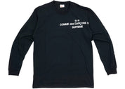 Supreme Comme Des Garcons Long Sleeve Tee Black