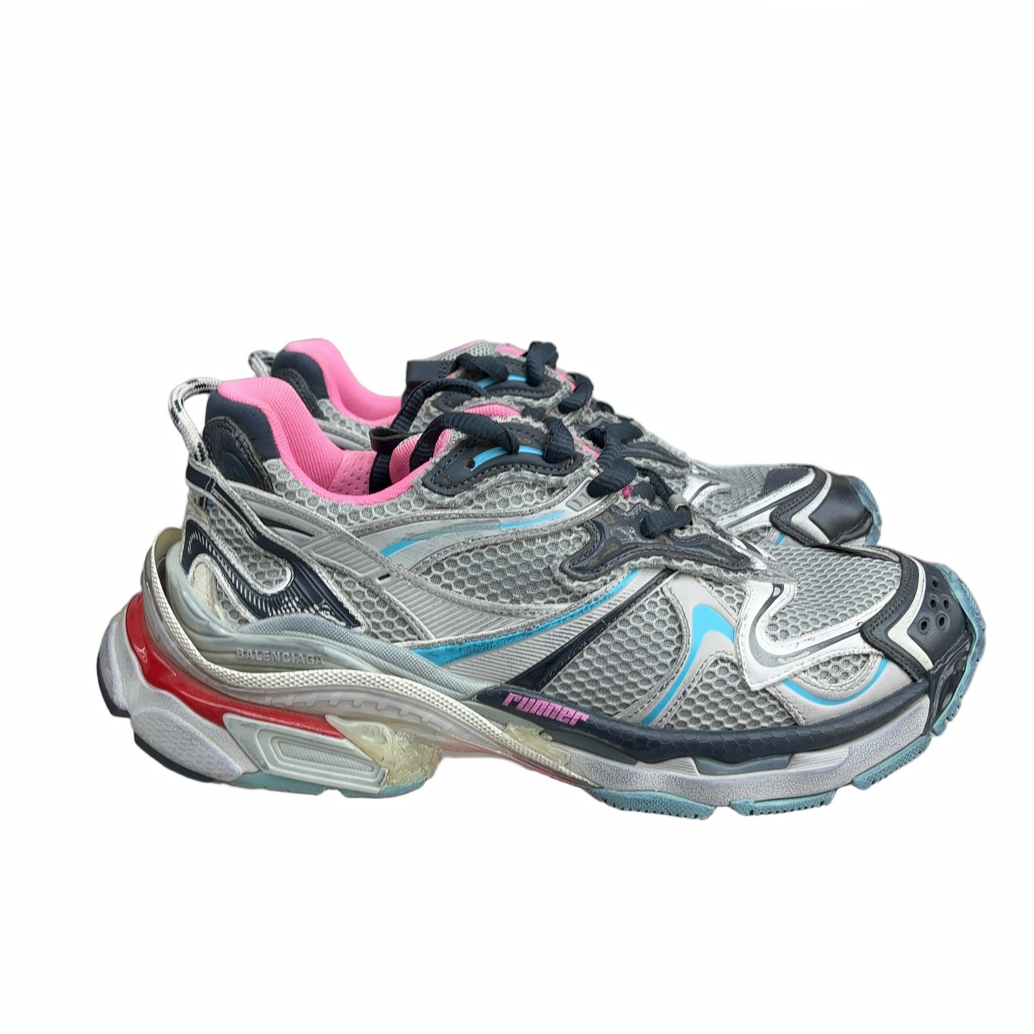 Balenciaga Runner 2.0 Grey Blue Pink Red