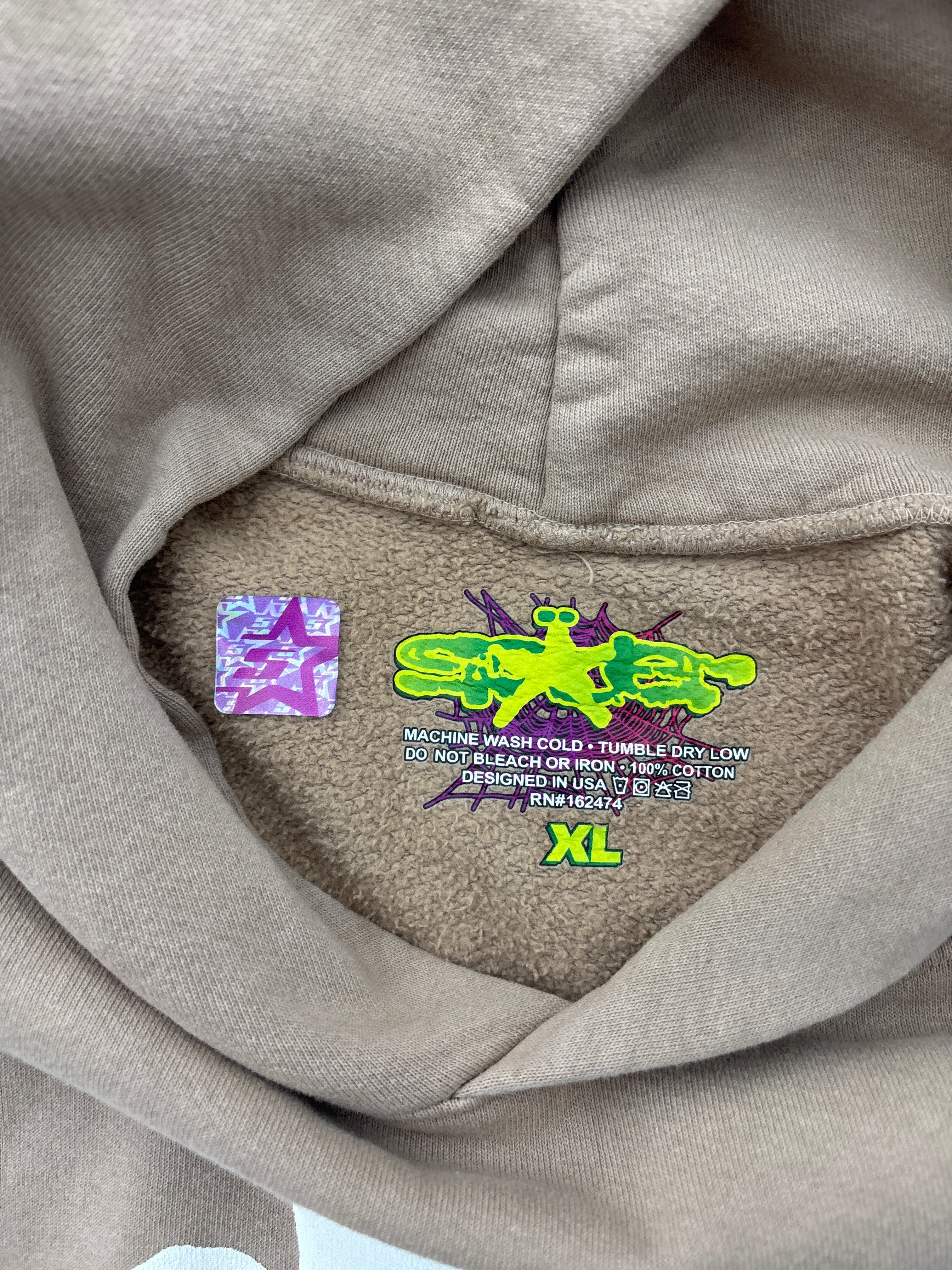 Sp5der Beluga Hoodie Sand