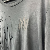 Amiri Shotgun Logo Distressed Tee Black