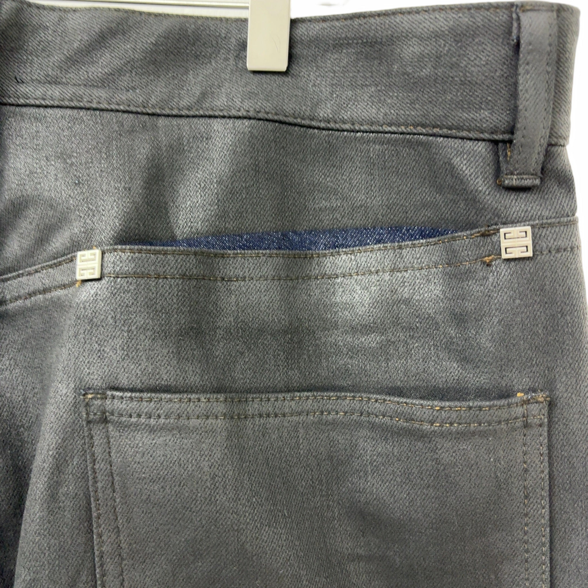 Givenchy Black Waxed Denim Jeans