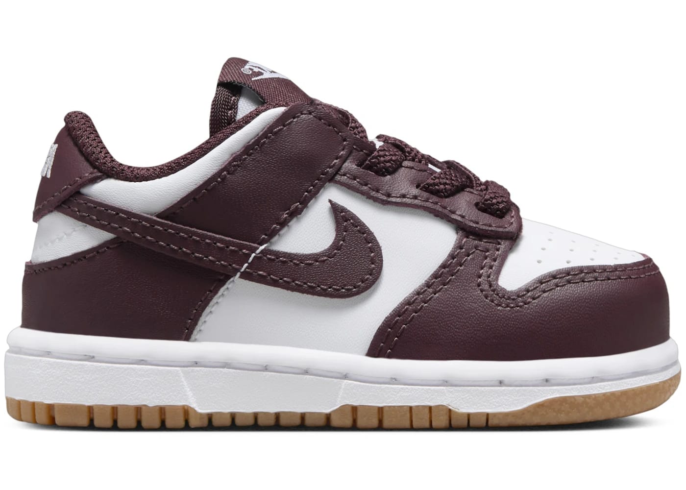Nike Dunk Low White Gum Light Brown Burgundy Crush (TD)