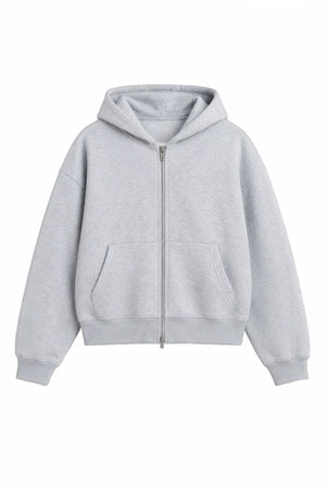 Weathered Zip Up Heather Grey