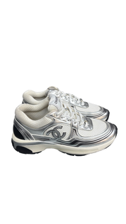 Chanel CC Runner White Silver
