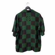 Louis Vuitton Open Collar Short-Sleeved Silk Shirt Jolly Green