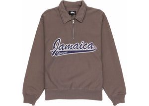 Stussy X Denim Tears Half Zip Fleece Charcoal