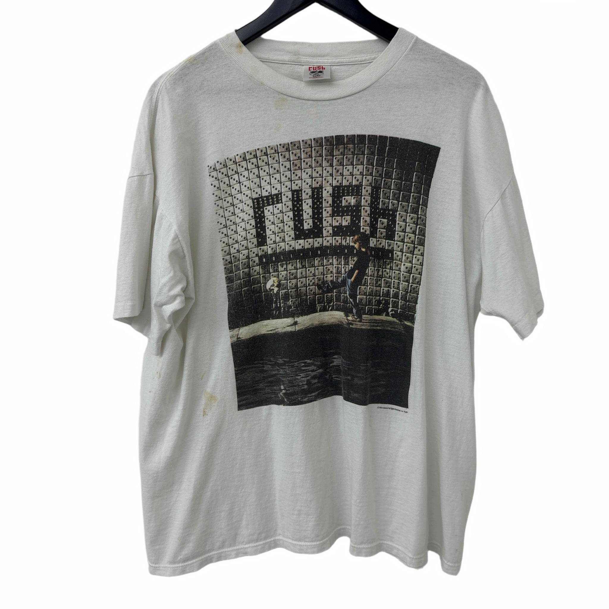 Vintage 1991 Rush Roll The Bones Tee White