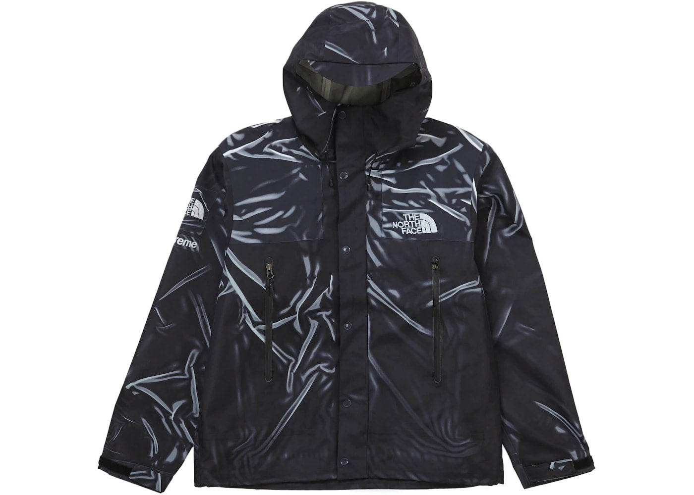 Supreme The North Face Printed Taped Seam Shell Trompe L'oeil Jacket Black