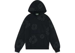 Denim Tears Cotton Wreath Hoodie Black Monochrome