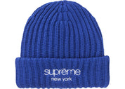 Supreme Chunky Rib Classic Logo Beanie Royal