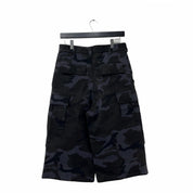 Balenciaga gray camouflage cargo shorts