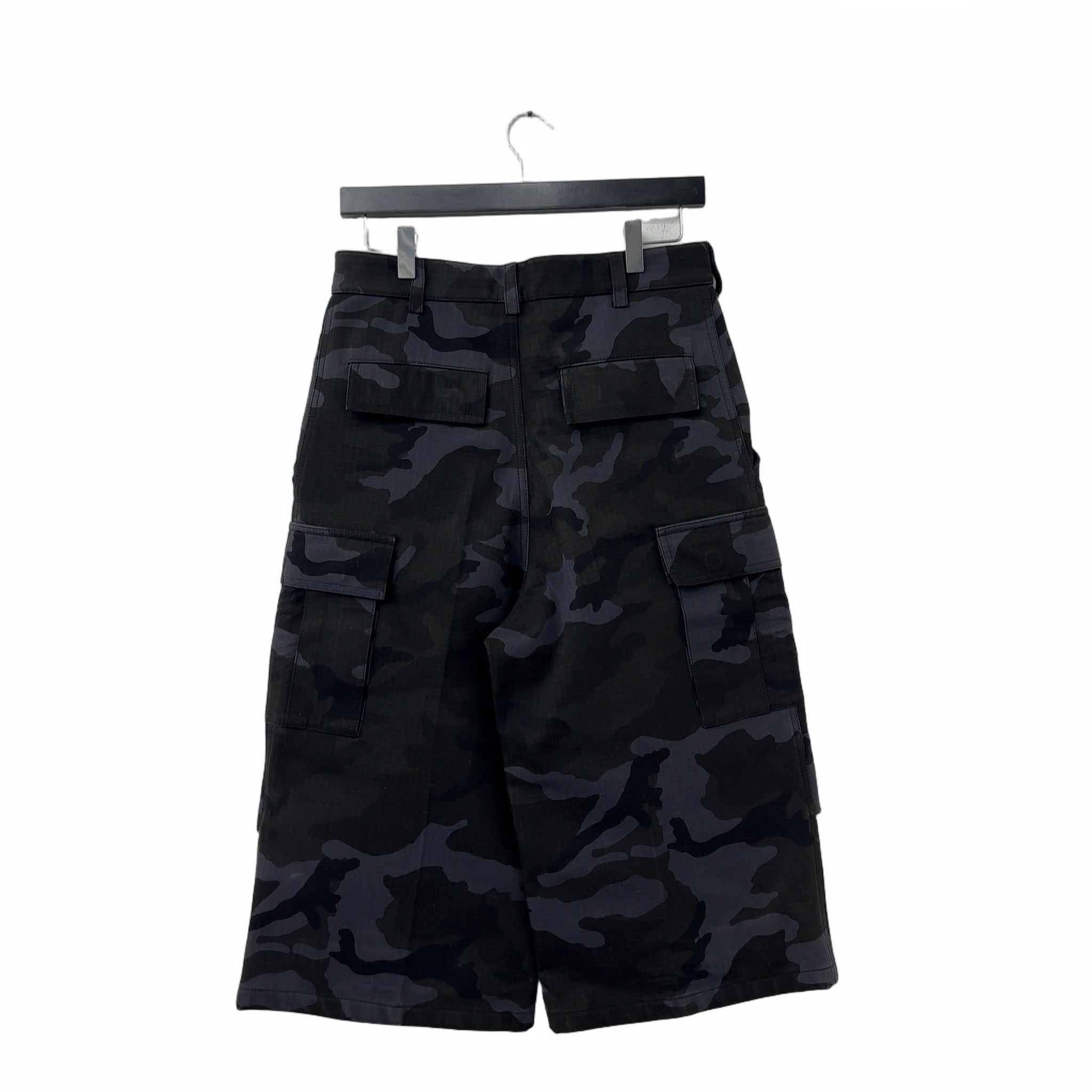 Balenciaga gray camouflage cargo shorts