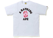 BAPE ABC Camo College Tee White/Pink