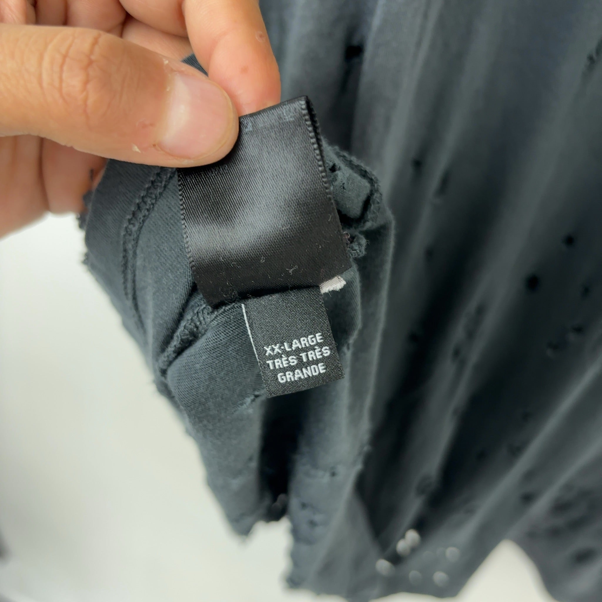Amiri Shotgun Logo Distressed Tee Black