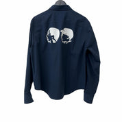 Louis Vuitton x Nigo Printed Signature Long-Sleeved Shirt Deep Navy