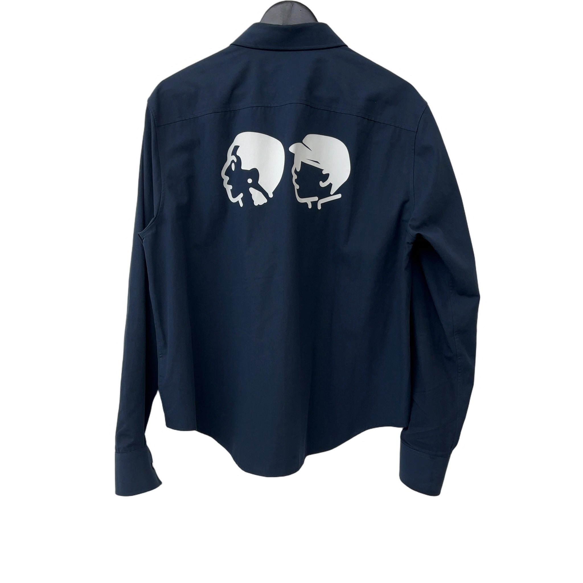 Louis Vuitton x Nigo Printed Signature Long-Sleeved Shirt Deep Navy
