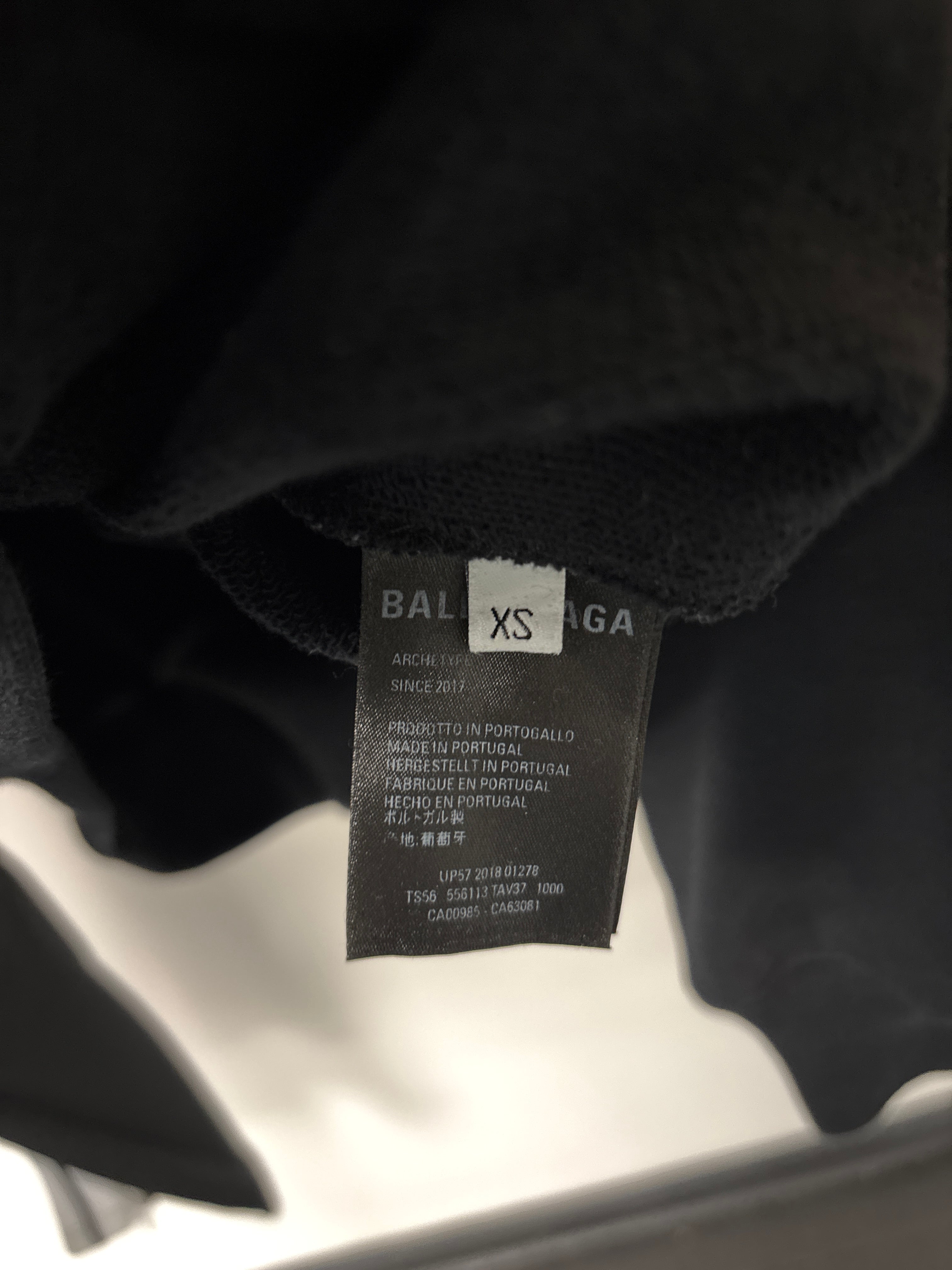 Balenciaga Archetype Back Logo Hoodie Black