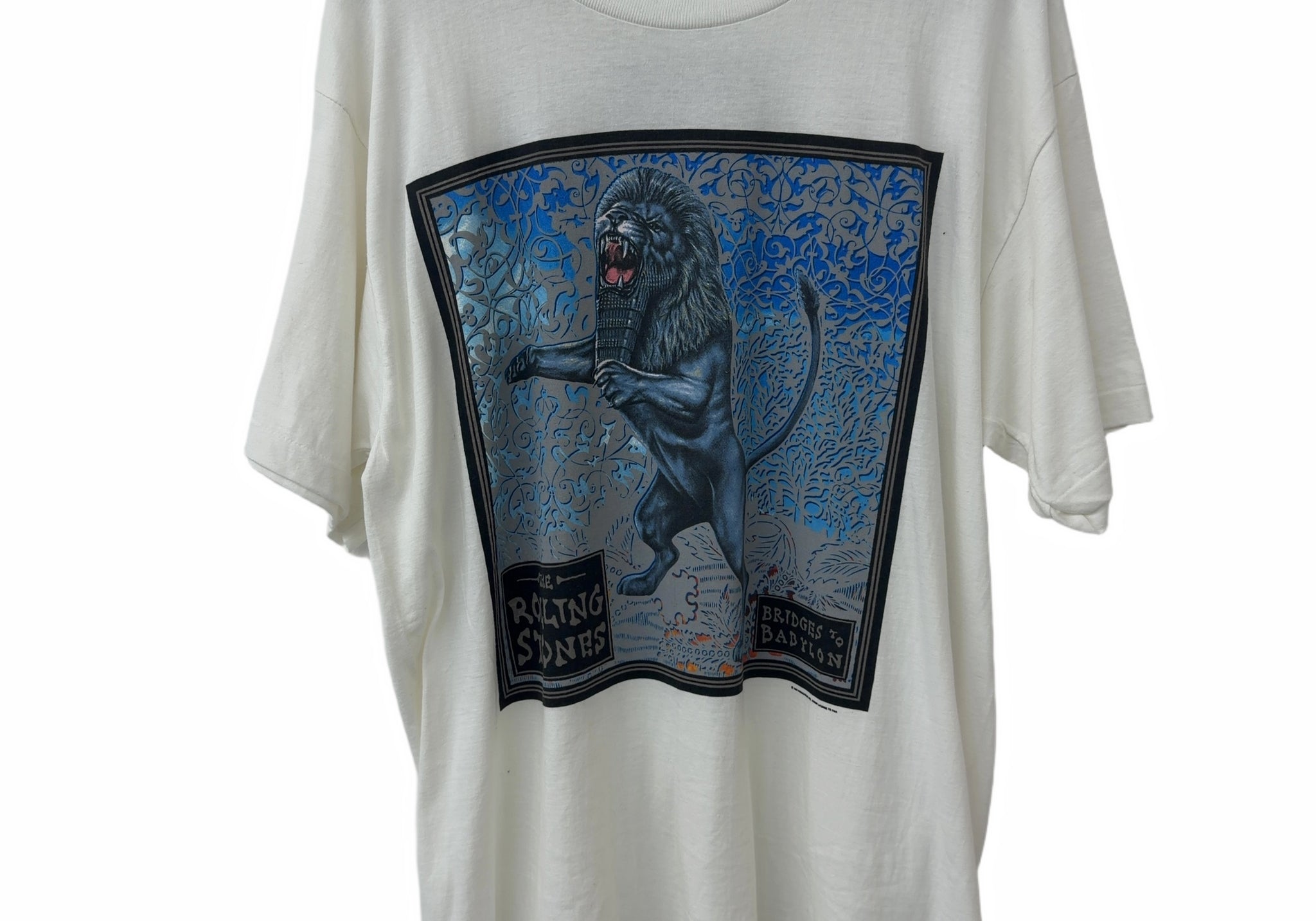 Vintage 1997 Rolling Stones Bridges to Babylon Tee White