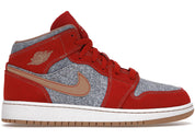 Jordan 1 Mid Denim Red