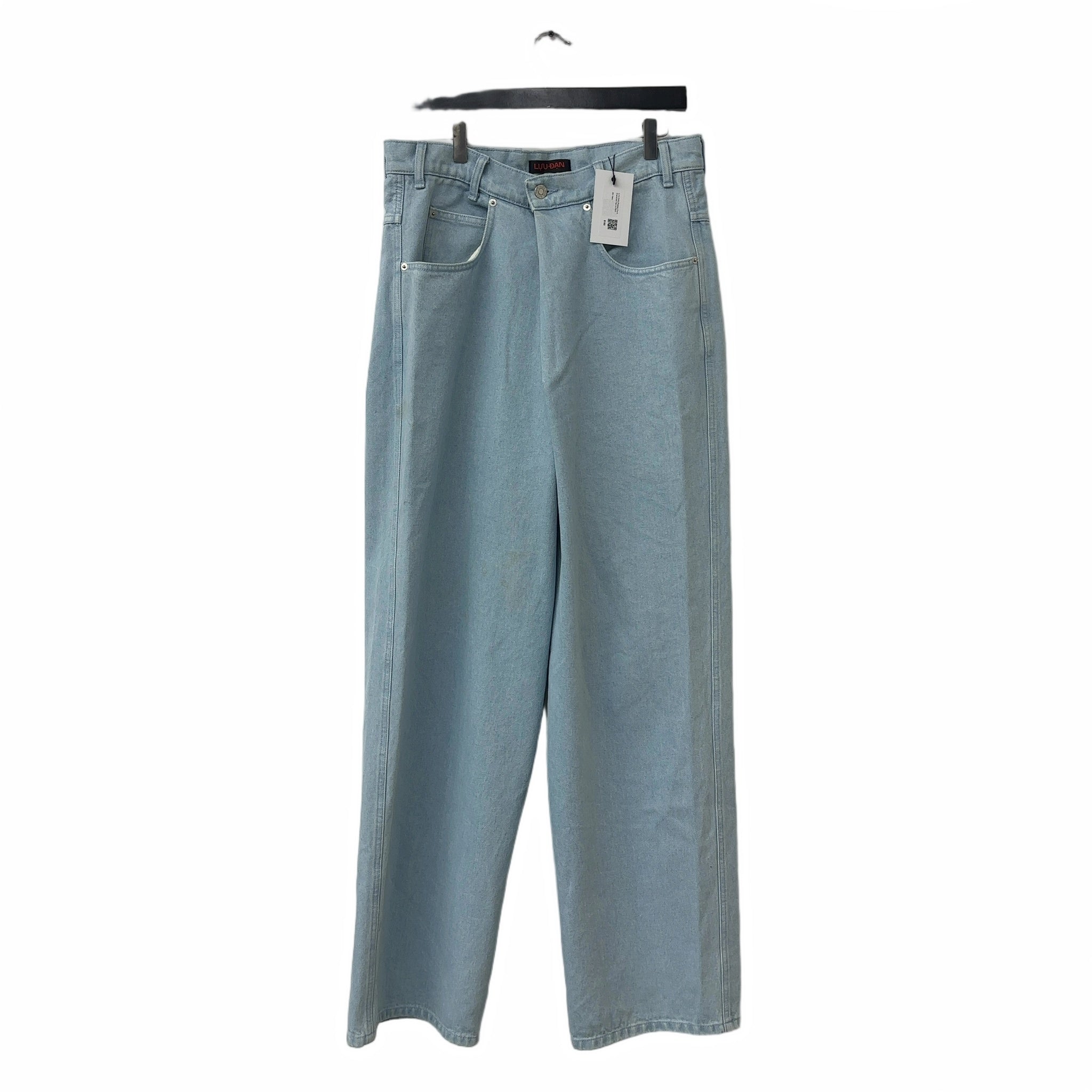 LU’U DAN Pleated Front Oversized Denim Pant