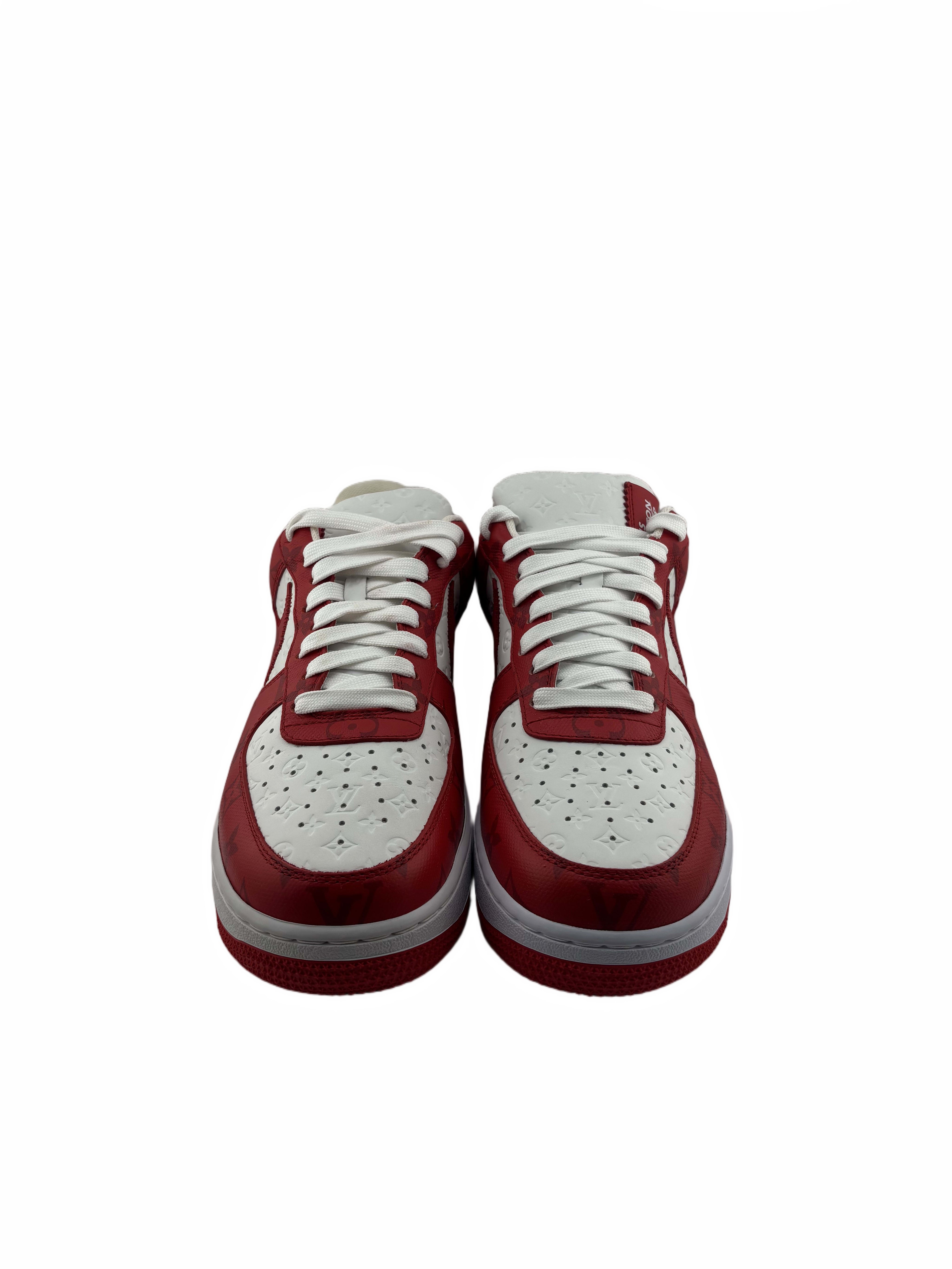 Louis Vuitton Nike Air Force 1 Low By Virgil Abloh White Red