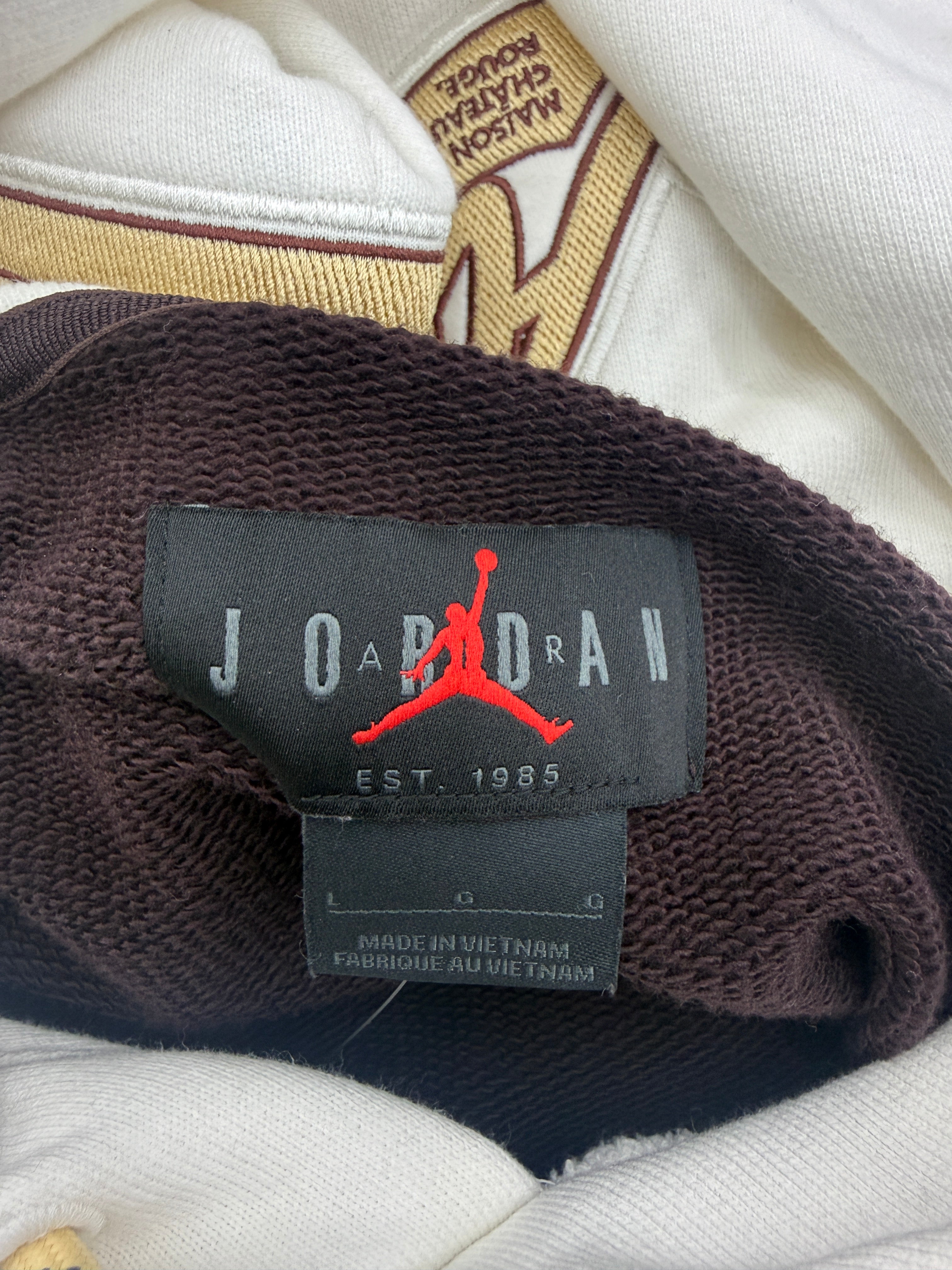 Jordan x Maison Chateau Rouge Women's Fleece Top Hoodie Brown