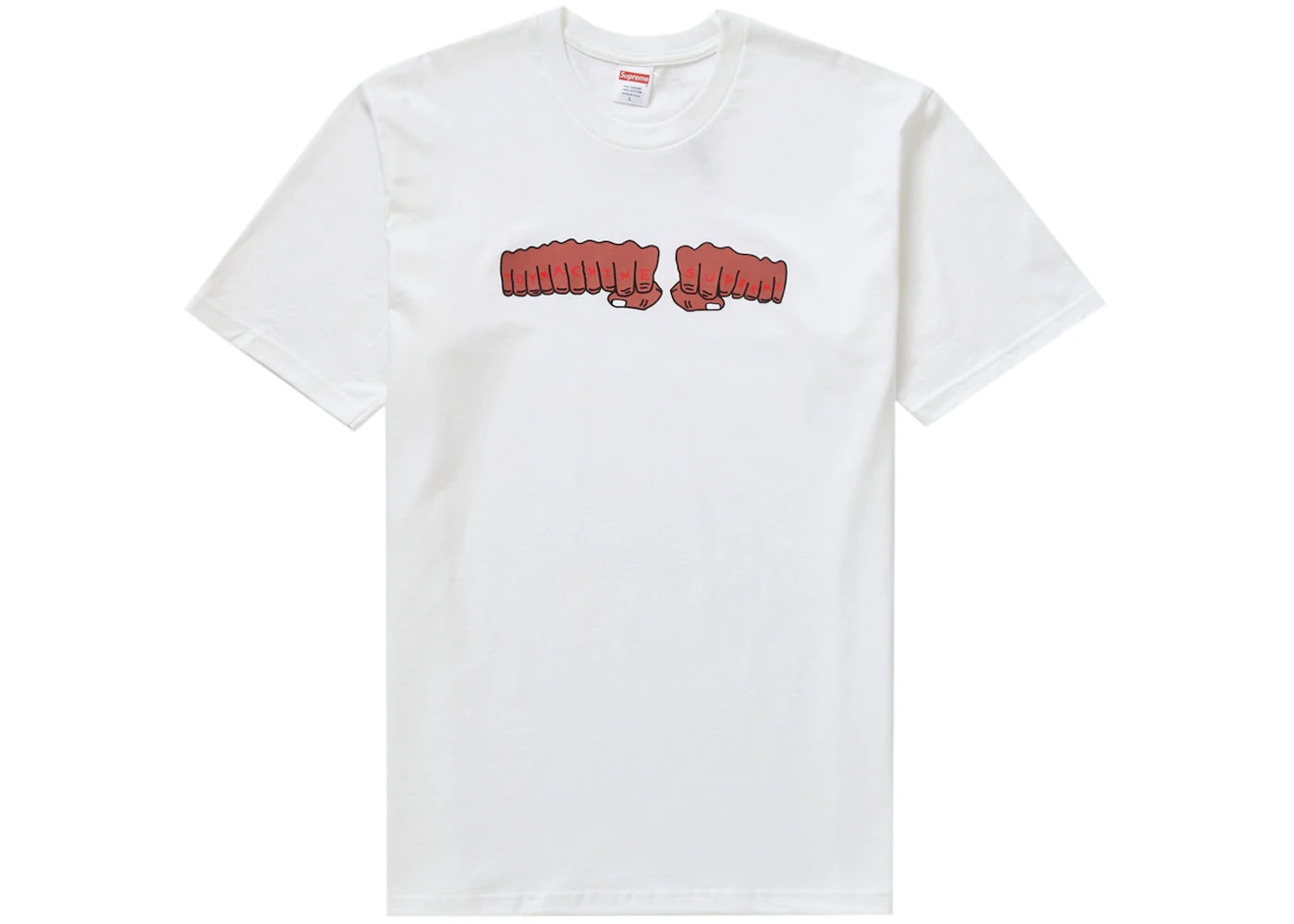 Supreme Toy Machine Fist Tee White