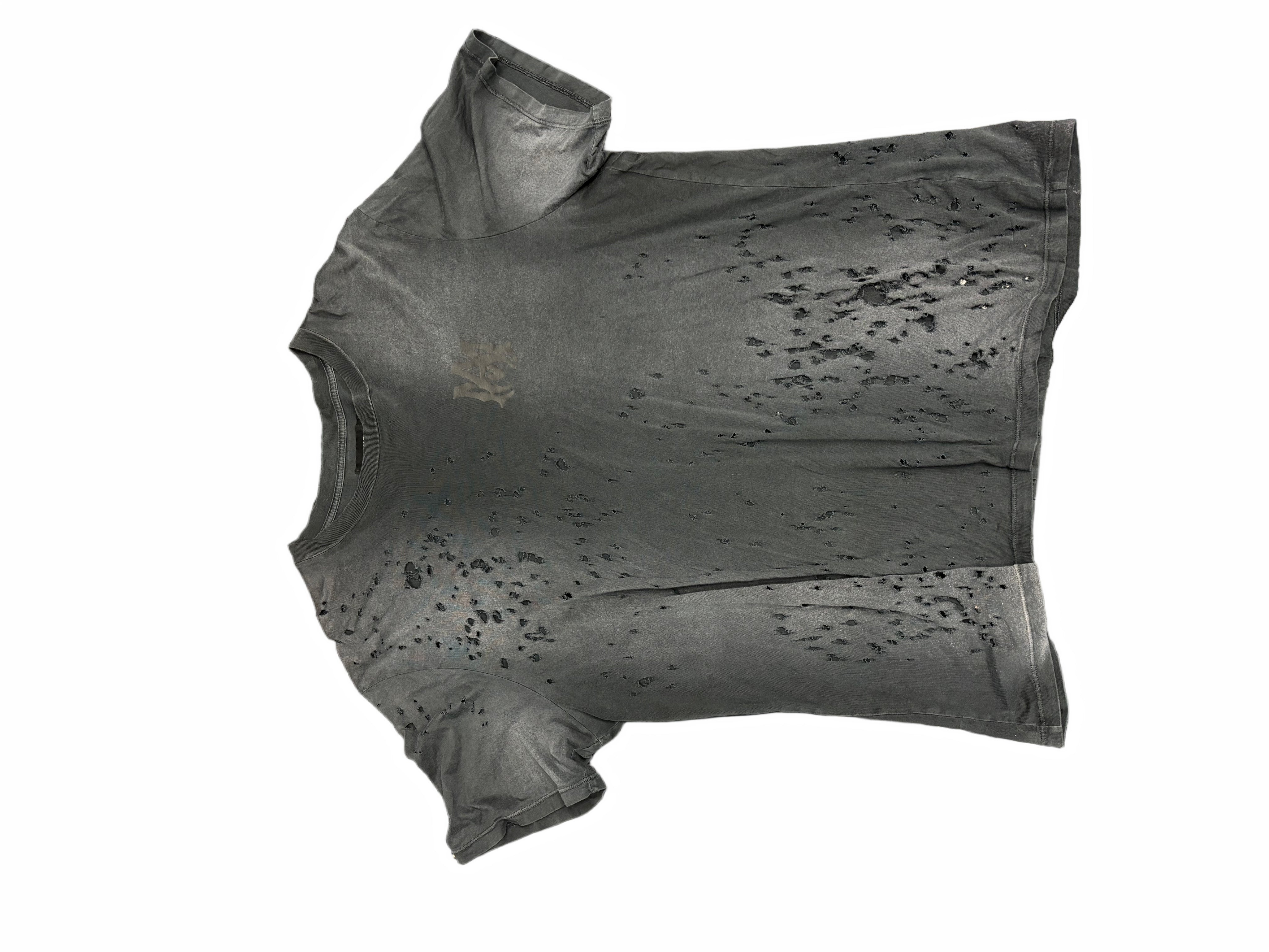 Amiri Shotgun Logo Distressed Tee Black