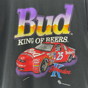 Vintage 1995 Nascar Kenny Schrader King Of Beers Tee Black