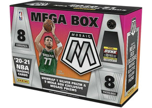 2020-21 Panini Mosaic Basketball Target Mega Box (Reactive Yellow Prizms) (8 Packs)